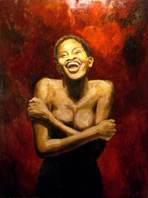 NOLA - New Orleans skytskvinde. Malet en nat under fuldmånen